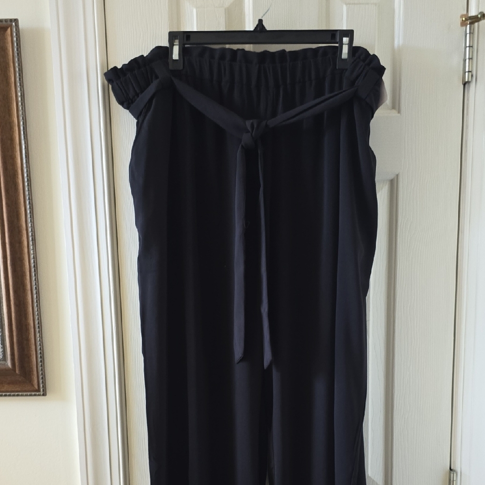 BOLD ELEMENTS BRAND WOMEN'S PLUS SIZE BLACK WIDE LEG PANTS SIZE 2X